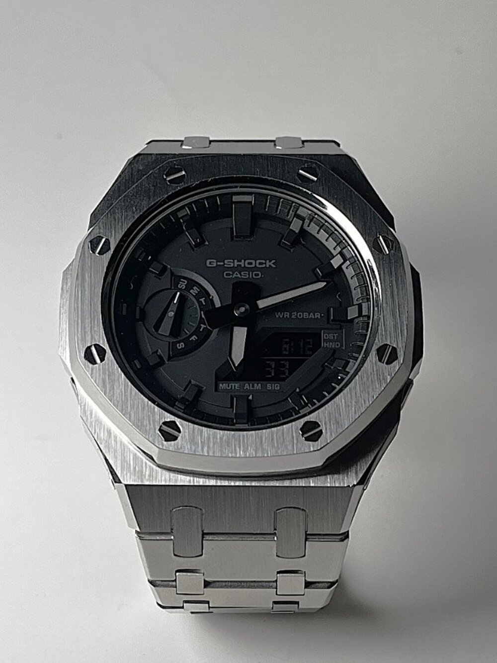 Custom Casio G-Shock "CasiOak" Mod - Full Steel & Black Dial